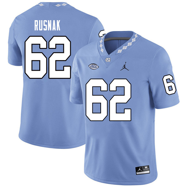 Jordan Brand Men #62 Ron Rusnak North Carolina Tar Heels College Football Jerseys Sale-Carolina Blue